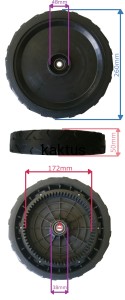KOŁO FI 260MM KOSIARKI HORTMASZ HKS 143N TYŁ 70Z