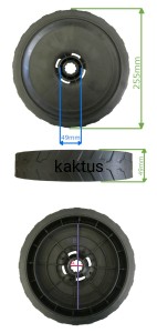 KOŁO FI 255 MM TYŁ PRAWE HKS 150NL DY202190SM NAP.