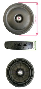 KOŁO FI 250MM TYŁ JL 46 50Z LV 46Z-BSAE 10" 70Z