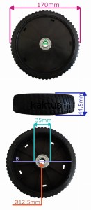 KOŁO FI 170MM KOSIARKI NAC LS50 LS46 LP50 LP46 PRZ