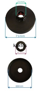 BĘBEN SPRZĘGŁA 68MM 3/8 7 ZĘBÓW