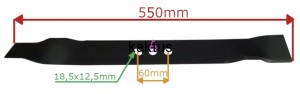 LISTWA TNĄCA 550 MM NAC M560H X560MH MIELĄCY