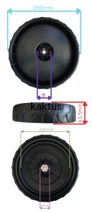 KOŁO 280MM KOSIARKI SOLO AL-KO TYLNE 474783 470784