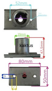 PIASTA NOŻA KOSIARKI NAC S460VHY WAŁ 22,2MM