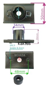 PIASTA UCHWYT LISTWY TNĄCEJ DYM 1563 DYM 1564 22MM